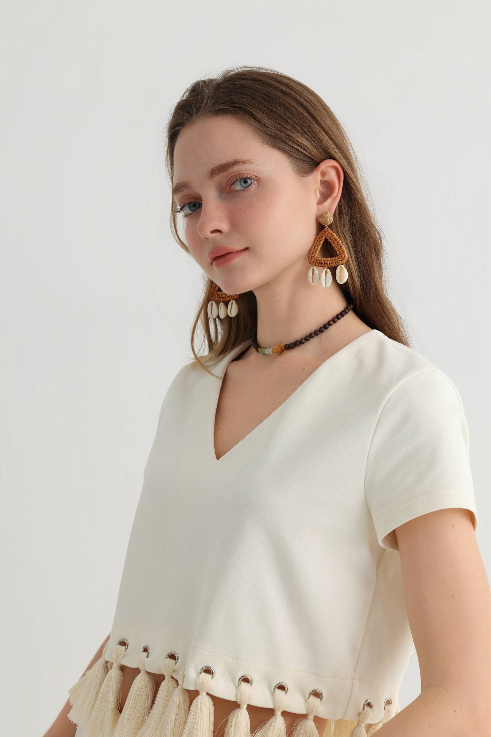 Tassel Trim Two-Piece Set, alternate view