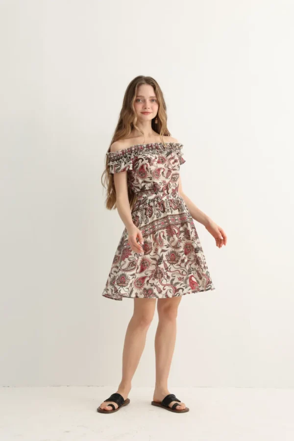 Vintage Floral Smocked Mini Dress, alternate view